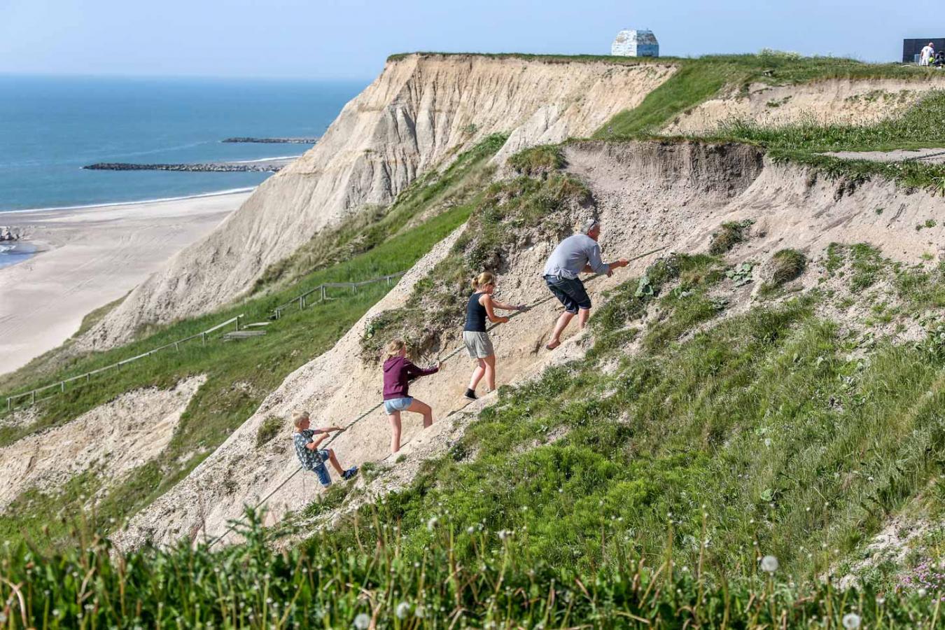 Klatring på Bovbjerg Klint