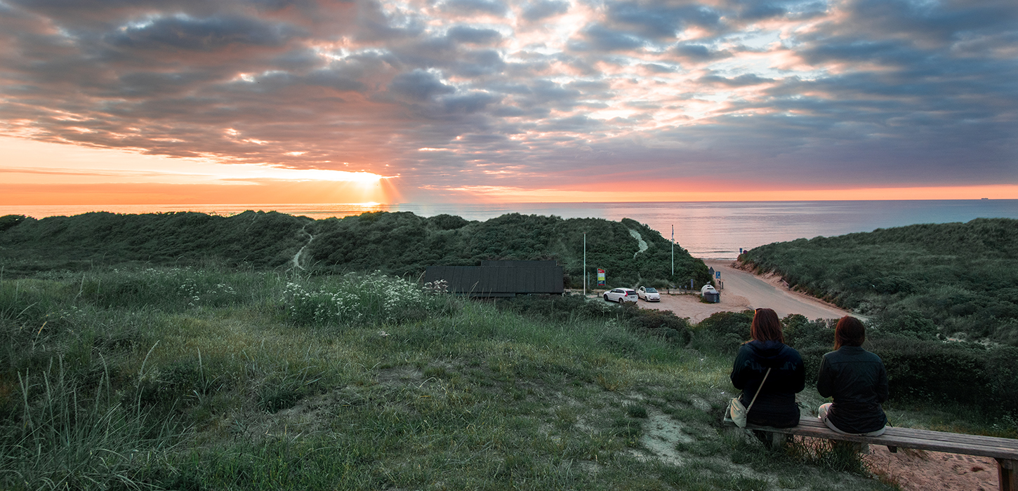 Tversted solnedgang i Danmark