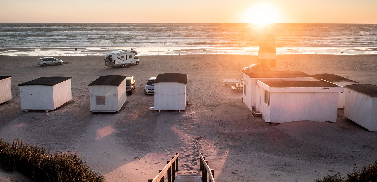 Løkken badehuse solnedgang vestkysten