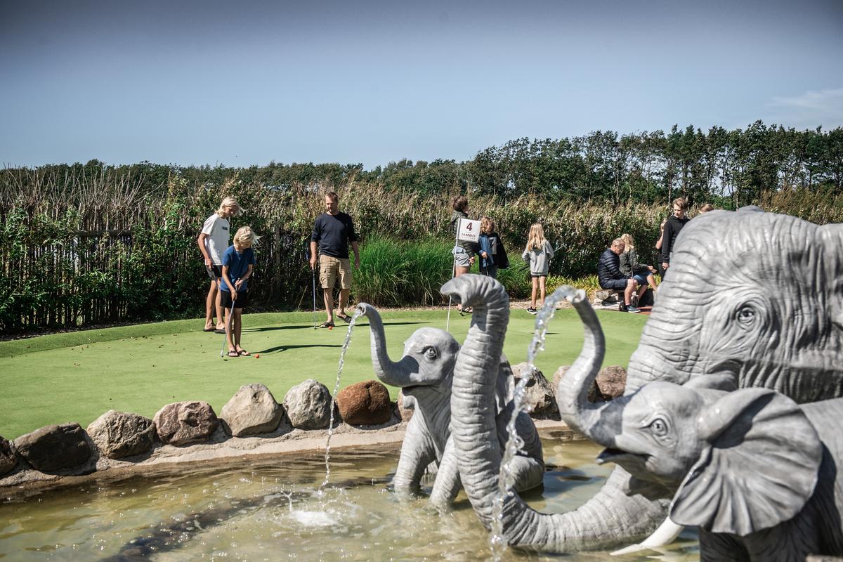 Minigolf på campingplads