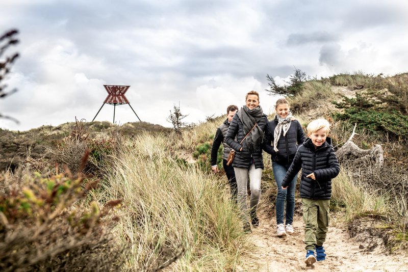 Familie ved Nordvestkysten