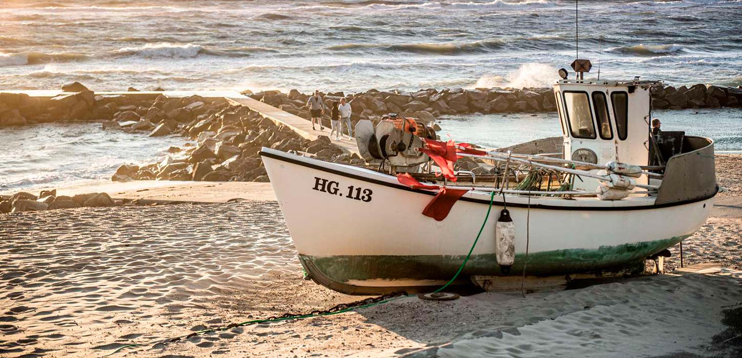 Lønstrup kutter på stranden