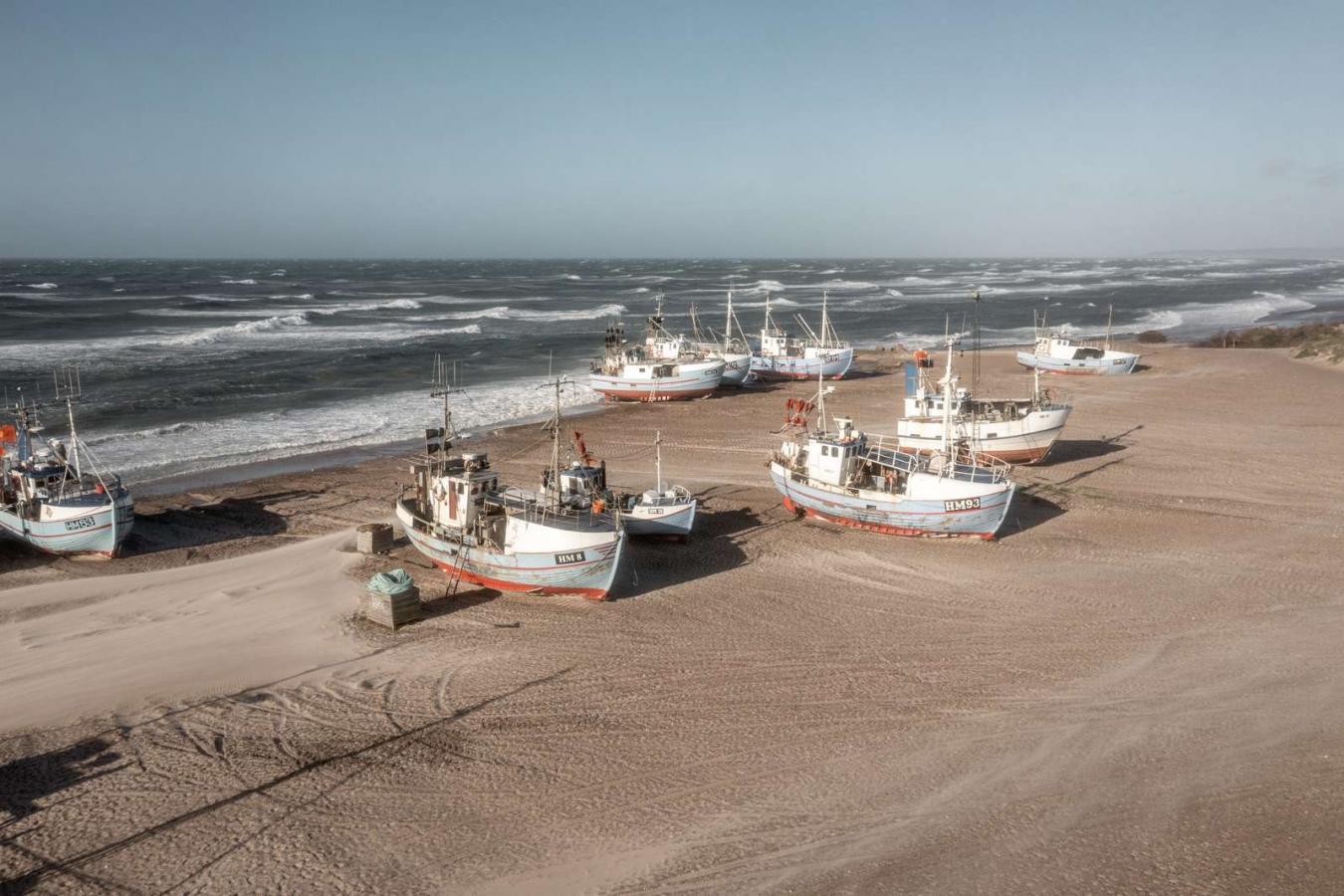 Fiskekuttere ved Thorupstrand