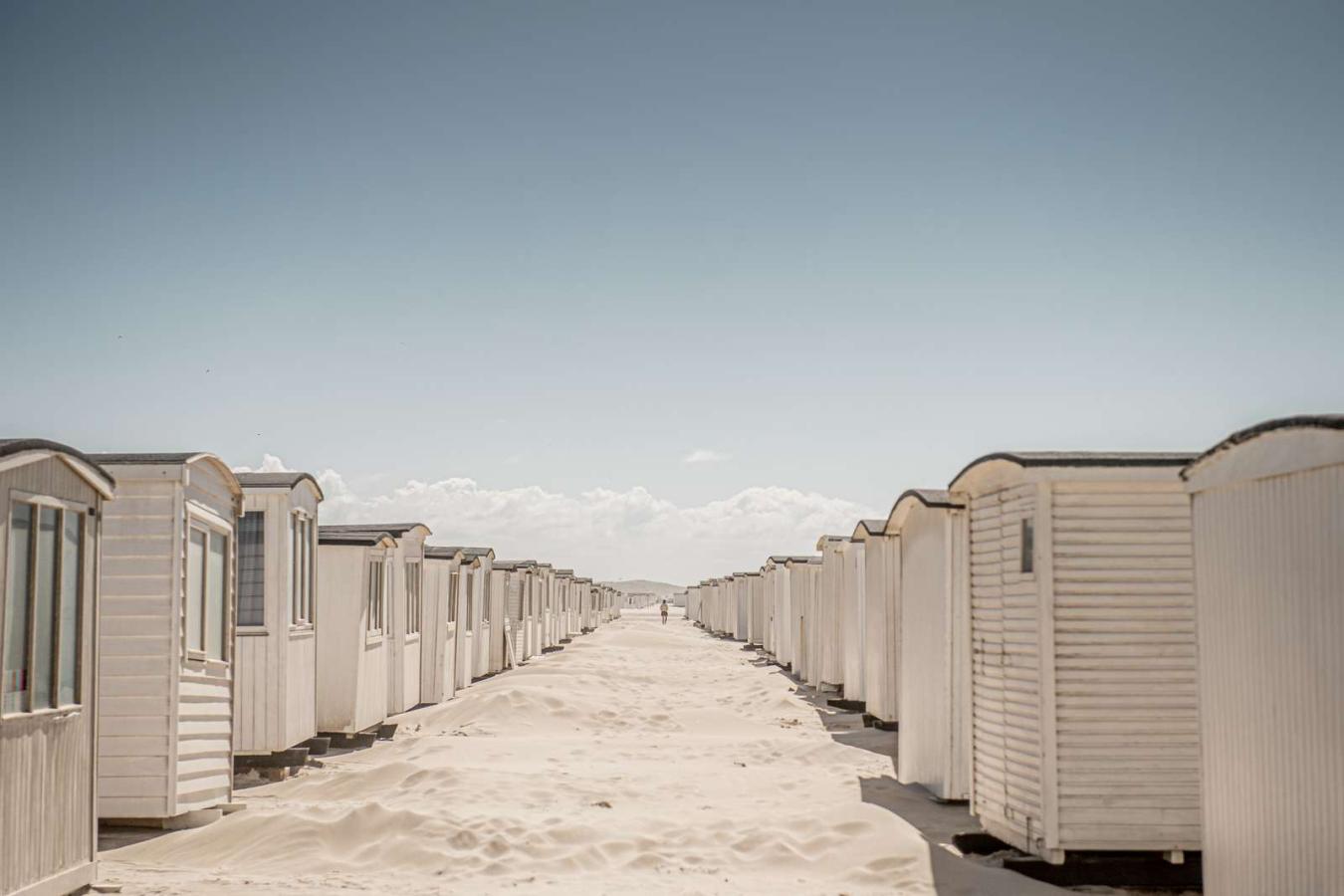 Hvide badehuse i Løkken