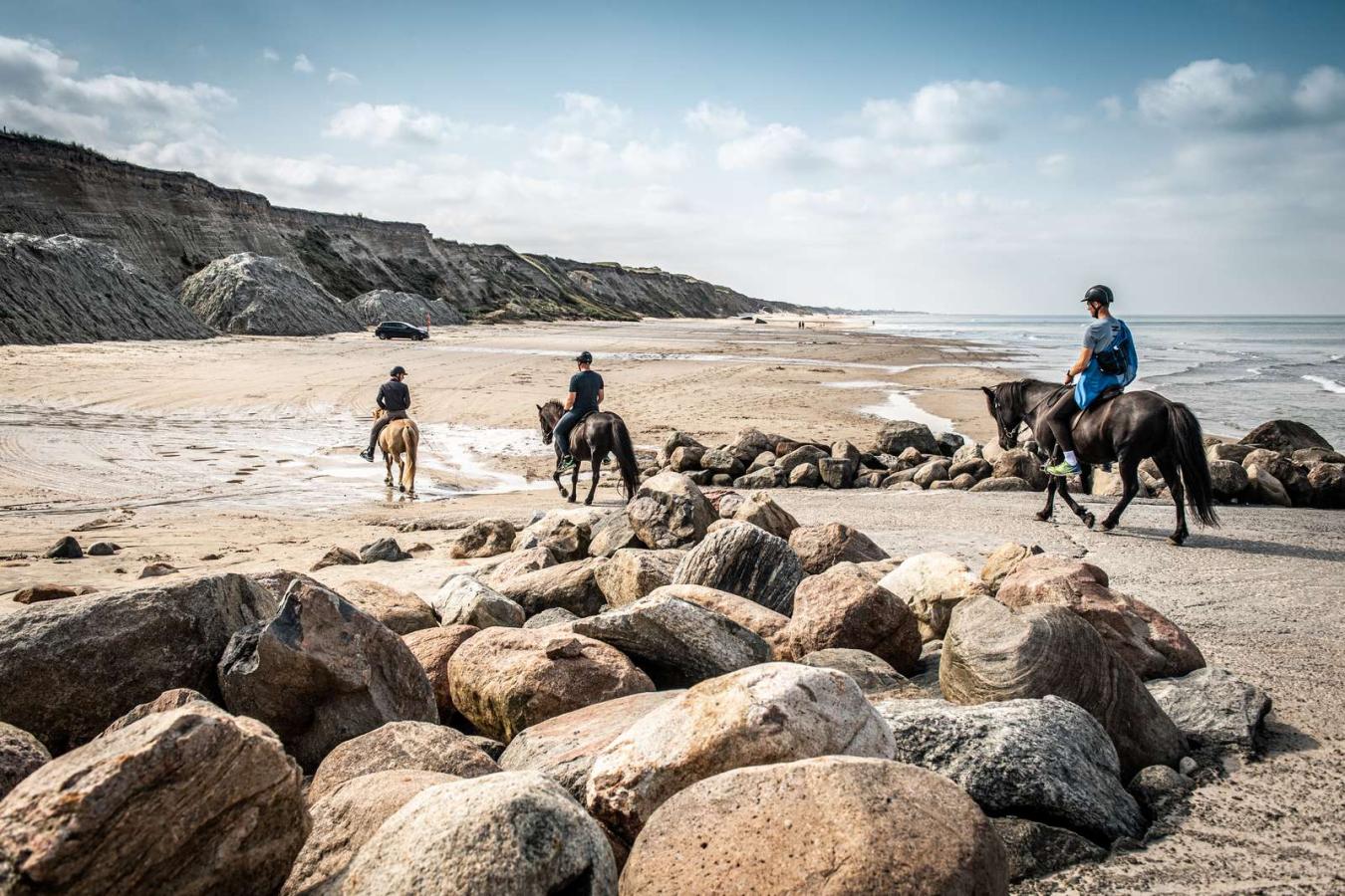 Ridetur på stranden