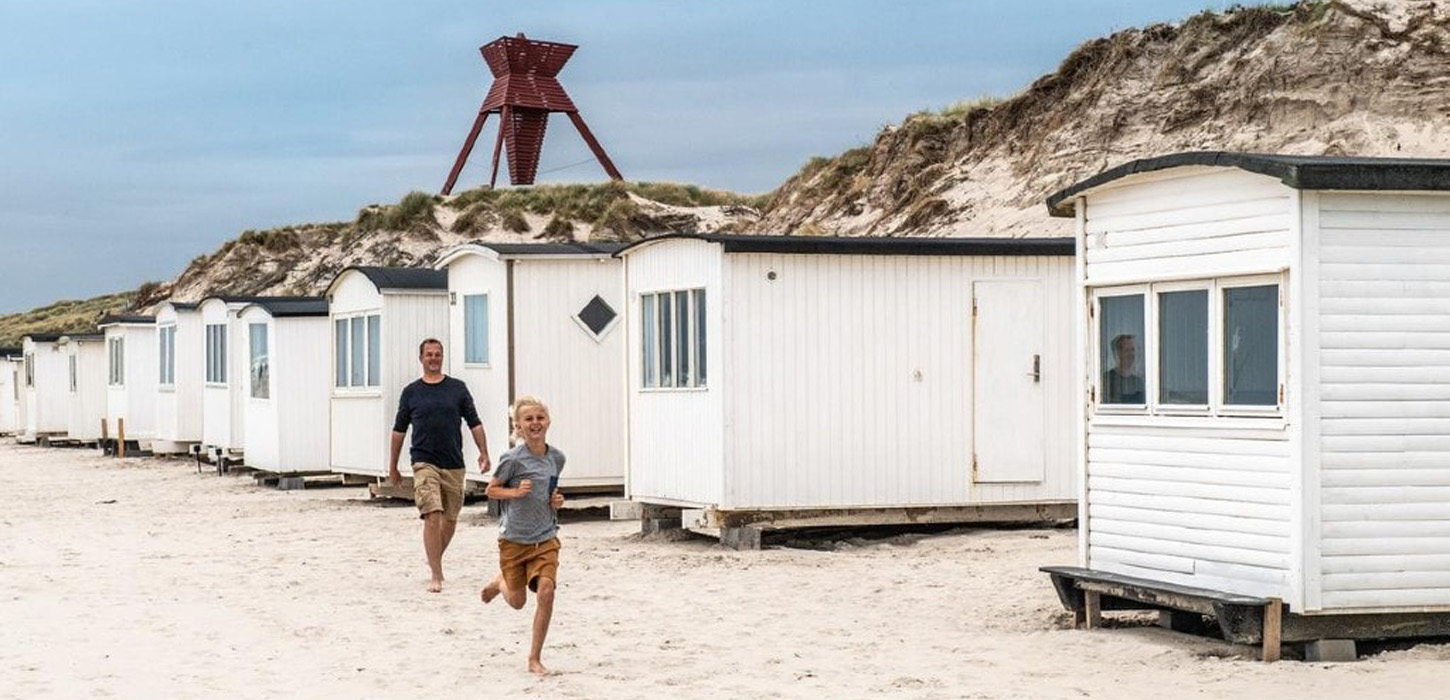 Blokhus, strand, strandhus, badehus, sømærke