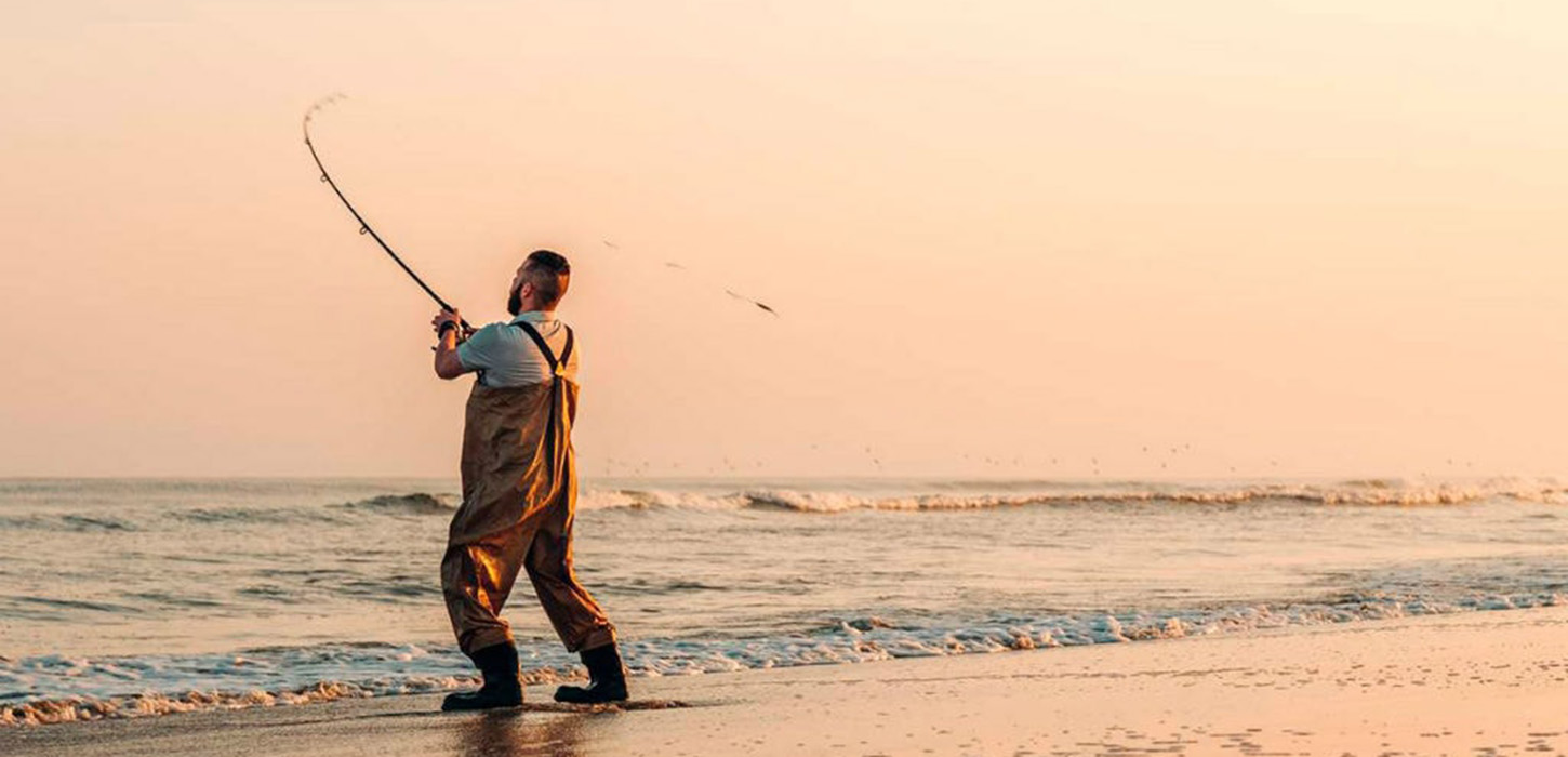Lystfiskeri, fiskeri, Hirtshals, strand, fisk