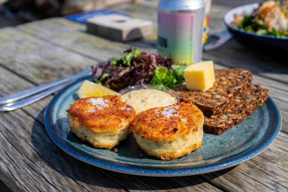 Fiskefrikadeller hos Thorupstrand Fiskehus